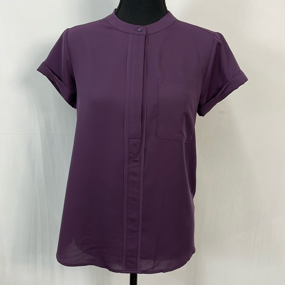 COPY - Simply Vera Wang Cap sleeve in a purple color, Women's Top, Size PM